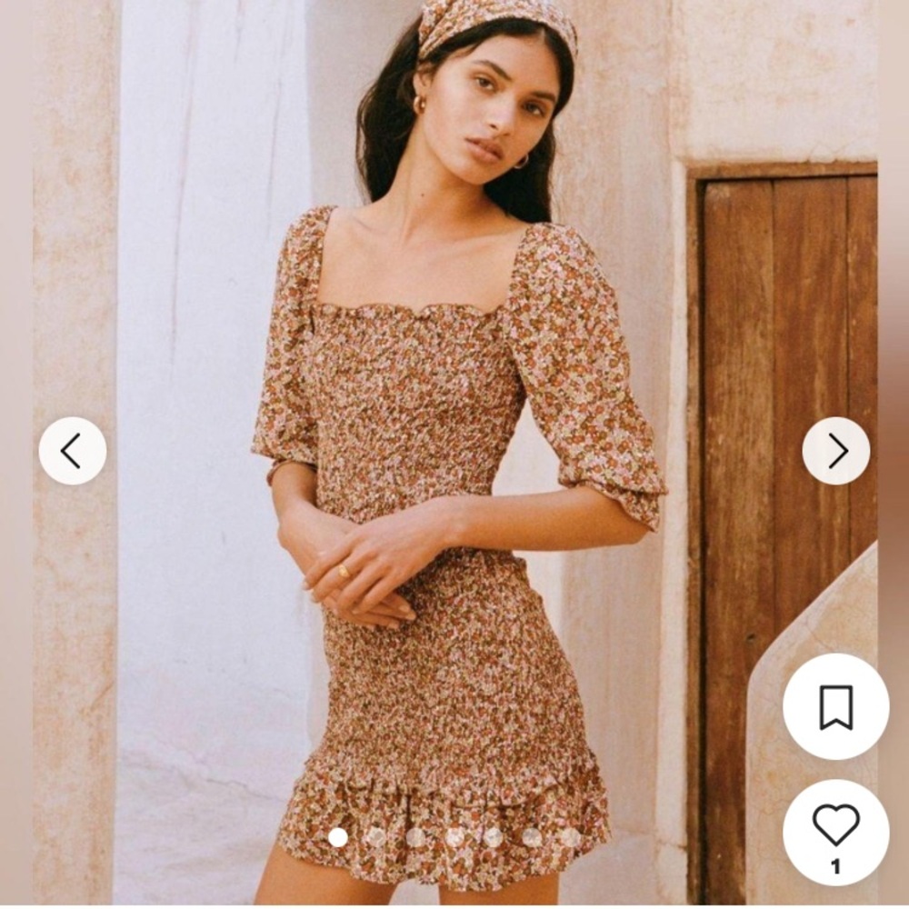 Smocked Floral Women's Dress